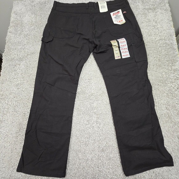 Dickies Pants Mens 42x32 Black‎ Duck Carpenter Relaxed Fit Flex Outdoors Work - Picture 5 of 12